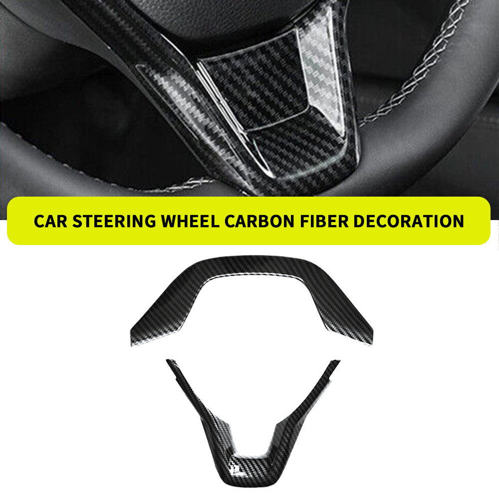Carbon Fiber Style Steering Wheel Cover Trim Fit for 2018-2022 for Honda Accord JY