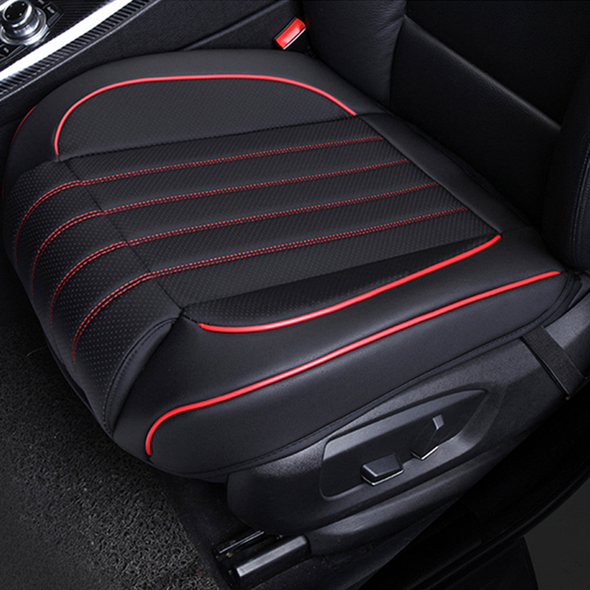 Car Front for Seat Cover Full Surround PU Leather Breathable Pad Mat Chair Cushion