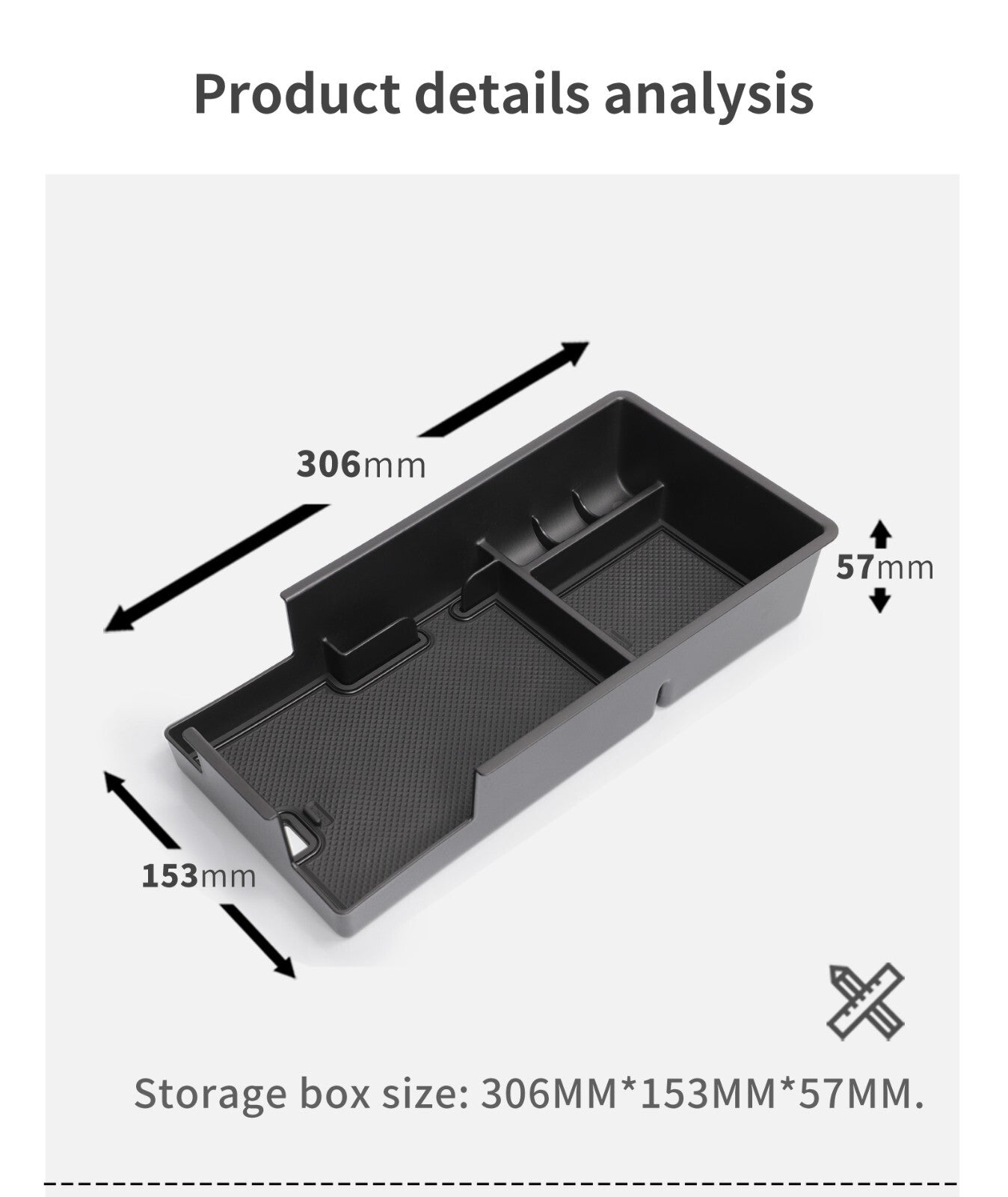 for Chevrolet Blazer EV 2024 2025 Armrest Storage Box Car Tray Organizer