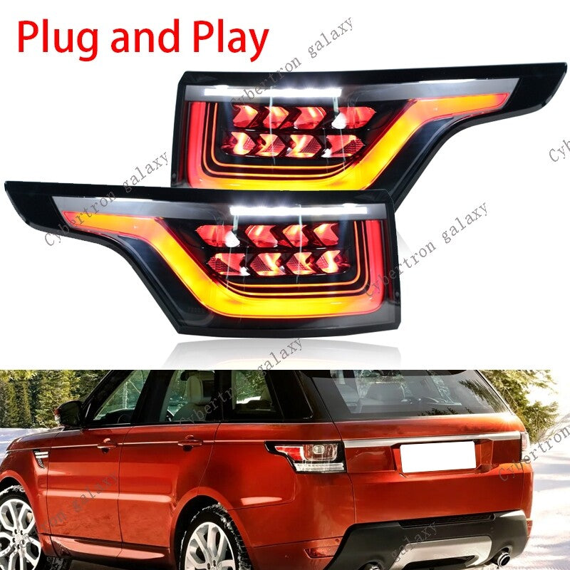 LED taillights for Range Rover Sport 2014 - 2017 upgraded version, 2018 taillights (old to new).