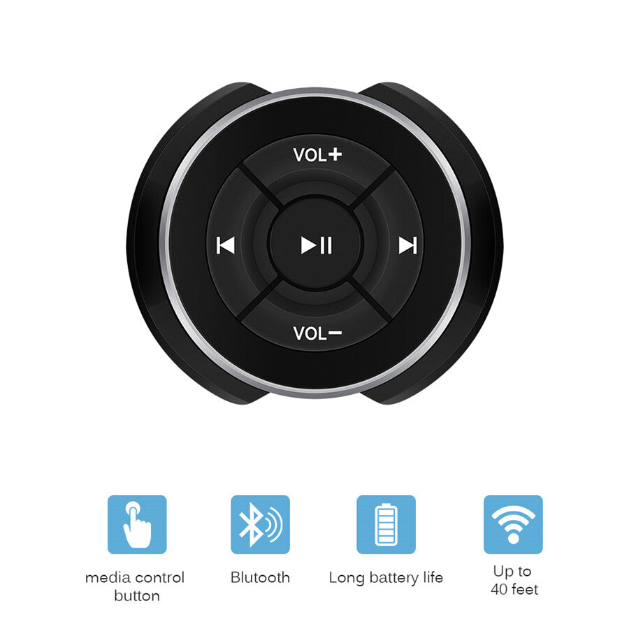 Universal Wireless Bluetooth Media Car Steering Wheel Remote Control Buttons