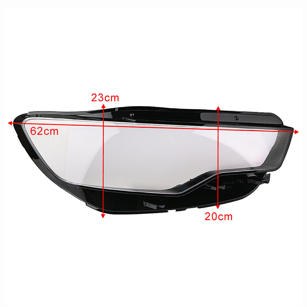2-piece headlight lens cover transparent lens for 2013-2015 for Audi A6 C7