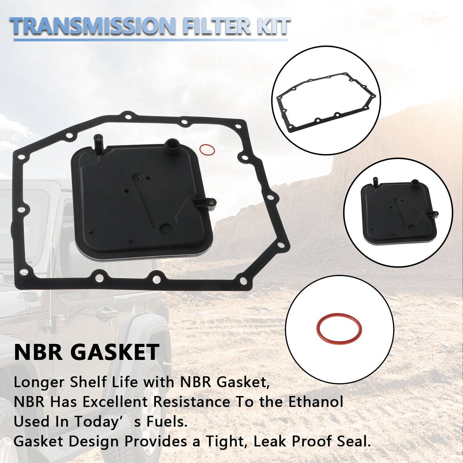 42RLE Transmission Filter Kit 03-Up With Pan Gasket For Liberty for Wrangler Dakota