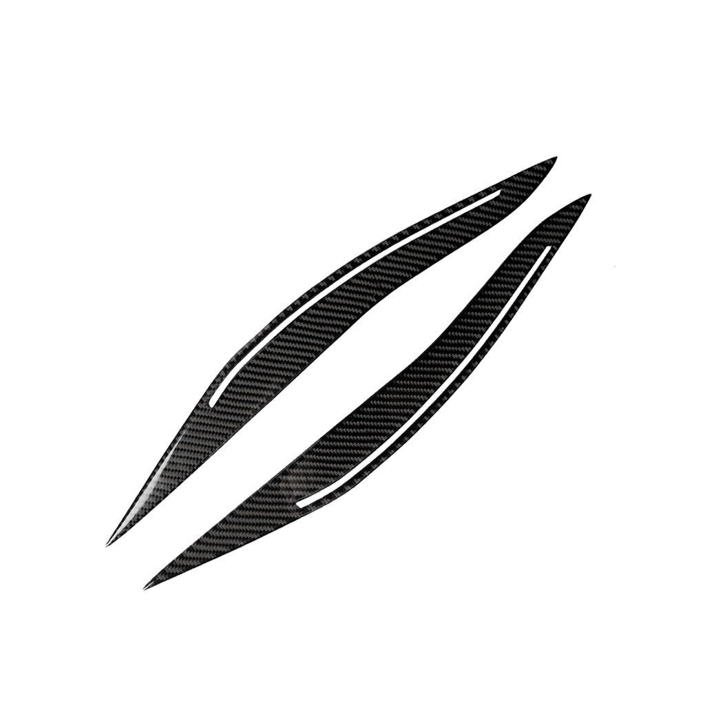 2x carbon fiber headlight eyebrow trim for BMW 5 Series F10 2014-2016
