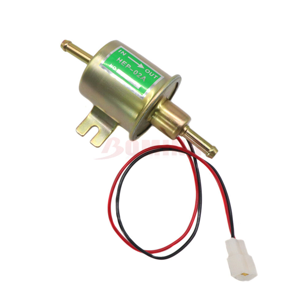 12V direct-flow low-pressure electric fuel pump, universal 2.5-4PSI gas/diesel HEP-02A