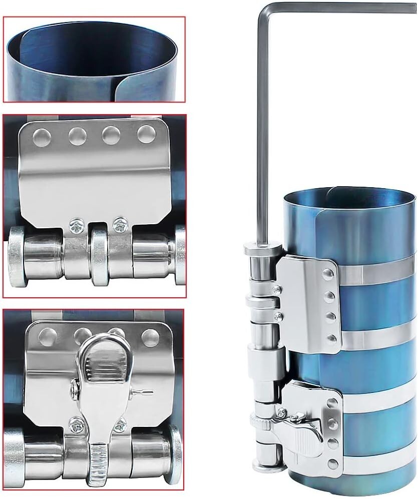 6¡± Piston Ring Compressor,Removal Tool Compressing Capacity 2.4¡±to 7.6¡±,Blue