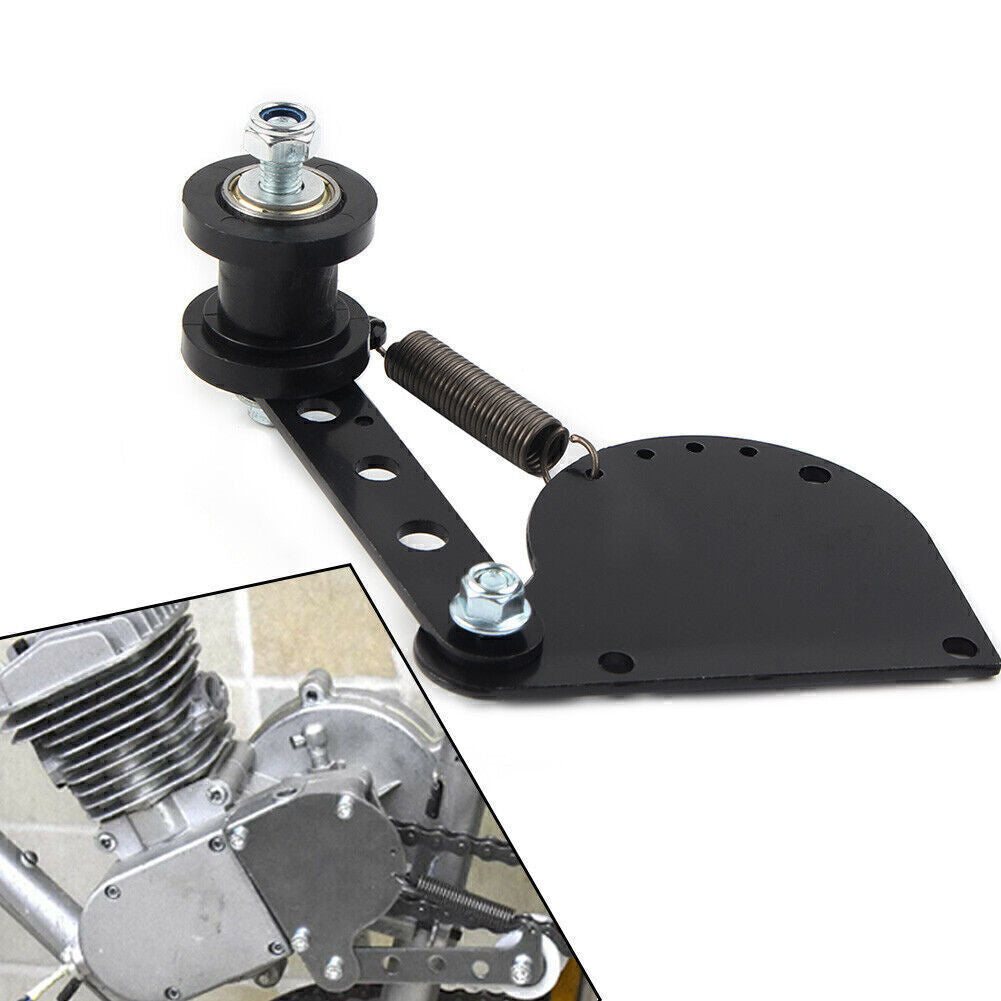 Spring Loaded Chain Tensioner Kit Black Fit 49cc/66cc 80cc Engine Motorized Bike