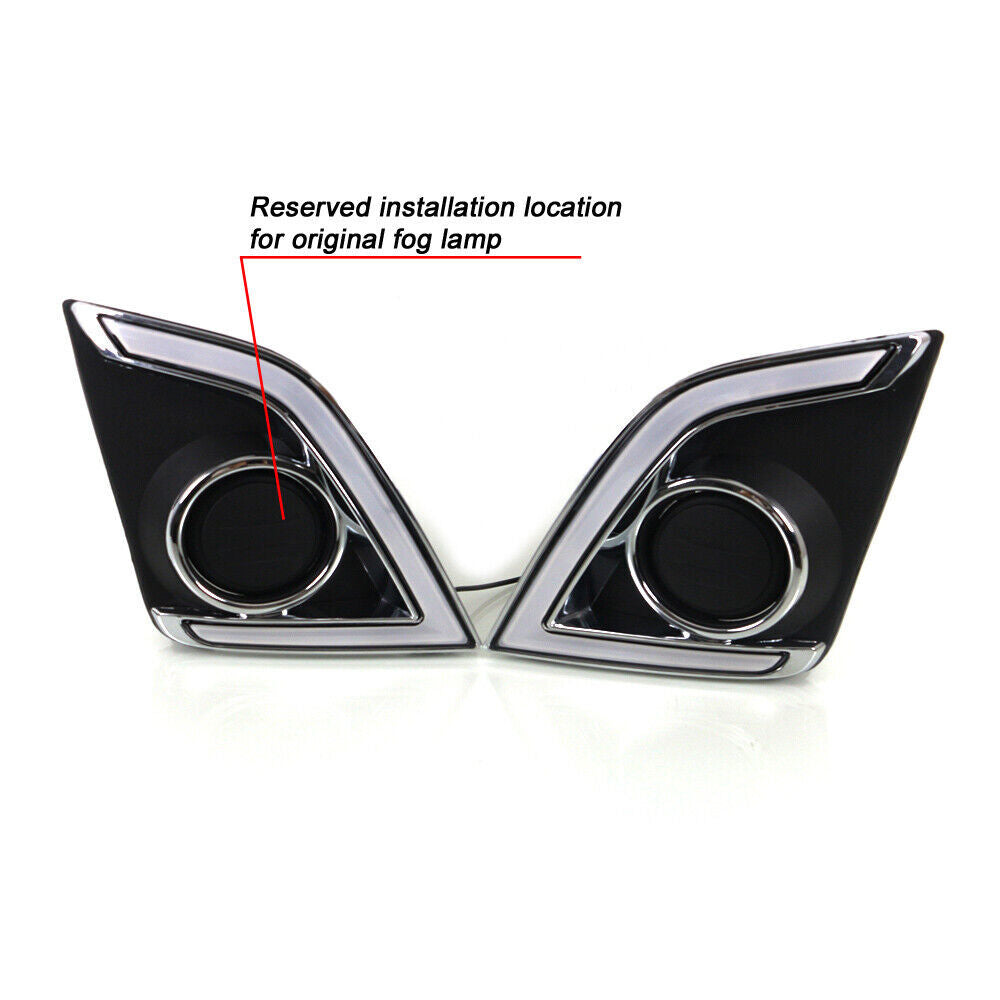 for Isuzu D-max 16-17 Daytime Running Lights LED DRL Fog Lamp Replacement Bumper