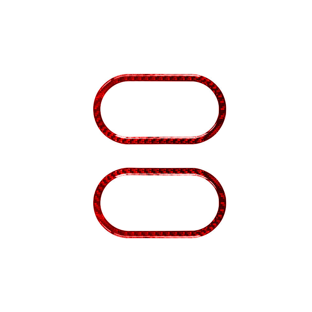 2X Red Carbon Fiber Front Door Handel Outer Frame Trim for Jeep for Wrangler 2007-10