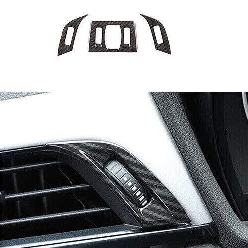 for BMW X2 2018-2021 Trim Air Outlet Vent Pulley ABS Carbon Fiber Console LR