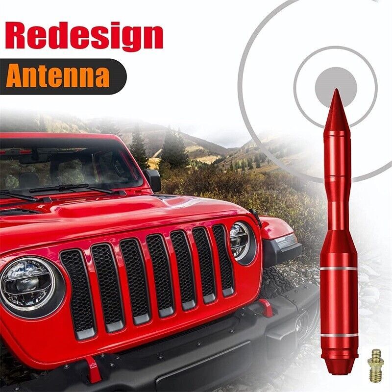 Red Ballpoint Antenna Mast AM/FM Trim for Jeep for Wrangler JK JL 2007-2021 Accessories