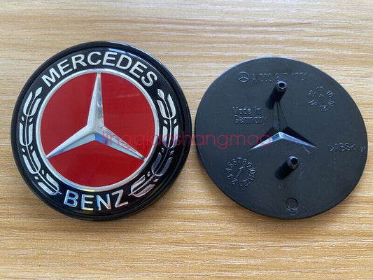 Suitable for Mercedes-Benz CLK CLS E ML GL front badge with black and red embroidery A0008172605