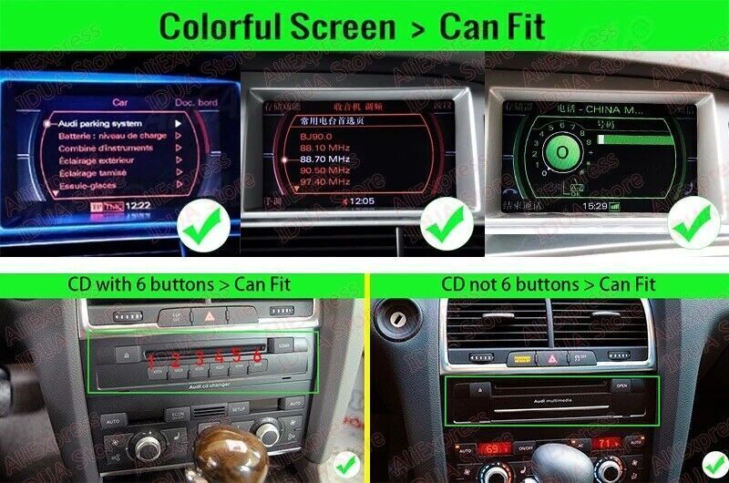 10.25 Touchscreen Android for Q7 for Audi Mmi 4g carplay GPS Navigation Bluetooth