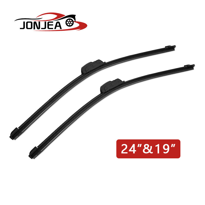 24 and 19 1 Pair Windshield Wiper Blades J-hook Bracketless Frameless 1 Pair