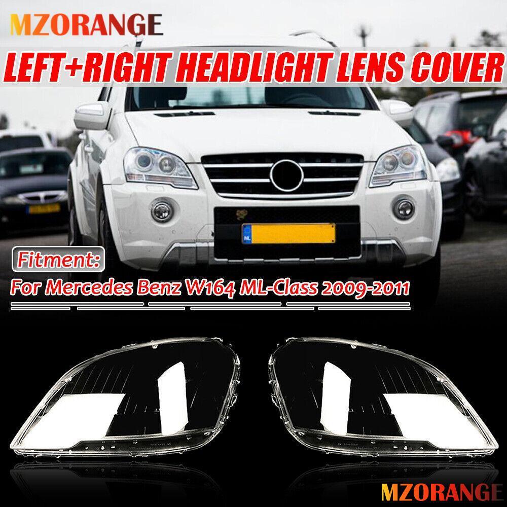2¡Á F¨¹r for Mercedes-Benz W164 ML Class 2009-2011 Scheinwerferglas Abdeckung L+R NEU
