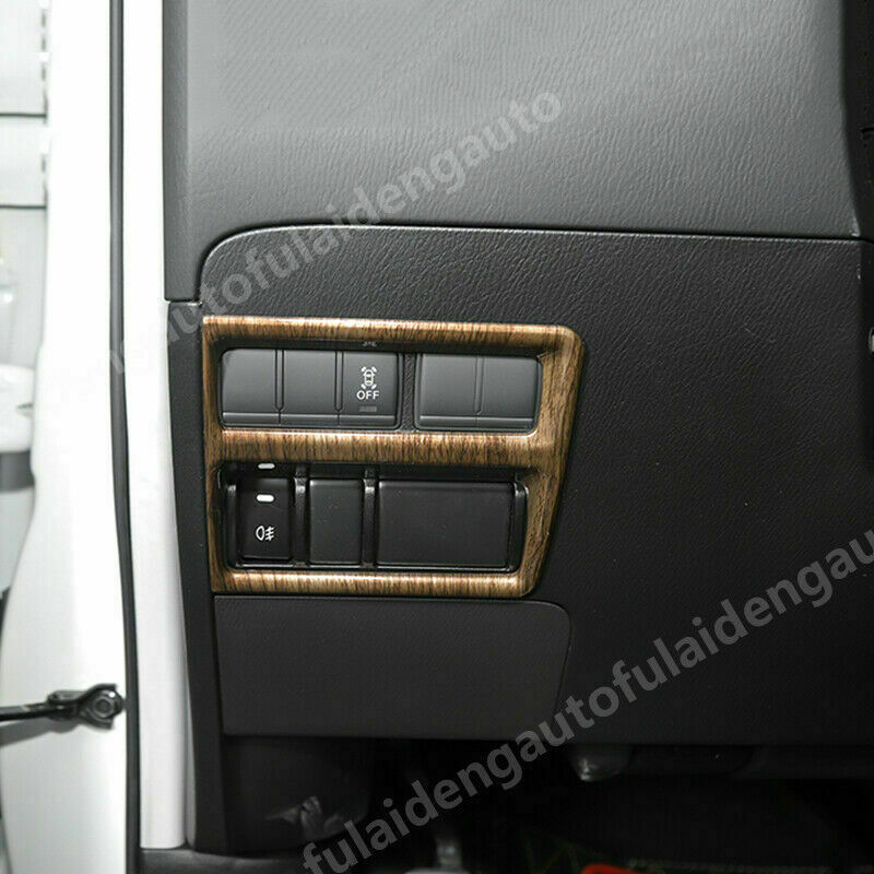 for Nissan Patrol Y62 2017-2019 Wood Grain Headlight Switch Button Frame Cover