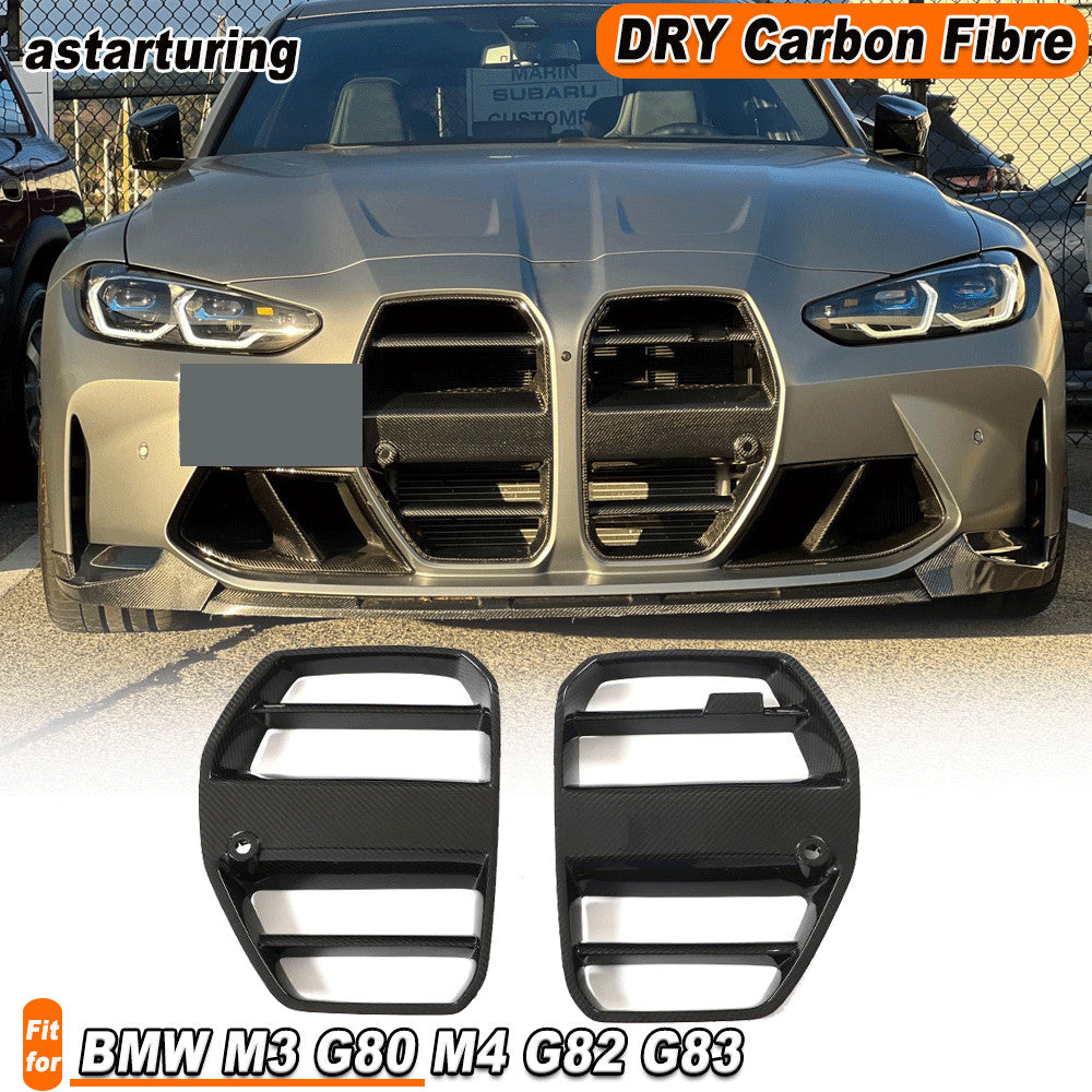 for BMW M3 G80 M4 G82 G83 2021-2023 DRY CARBON FIBER Front Bumper Grille Grill
