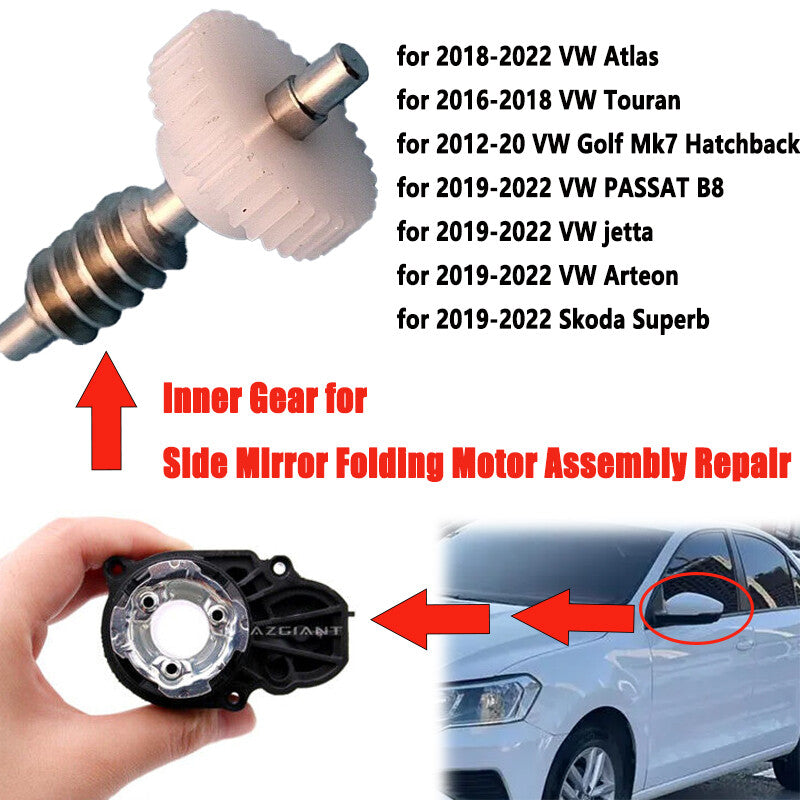 Side mirror folding motor gears are suitable for Volkswagen for Jetta and (2019-2022).