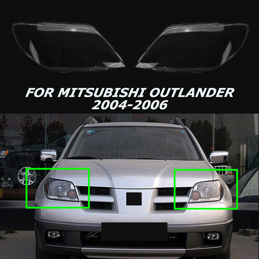 Replacement headlight lens cover (pair) for Mitsubishi Outlander 2004-2006