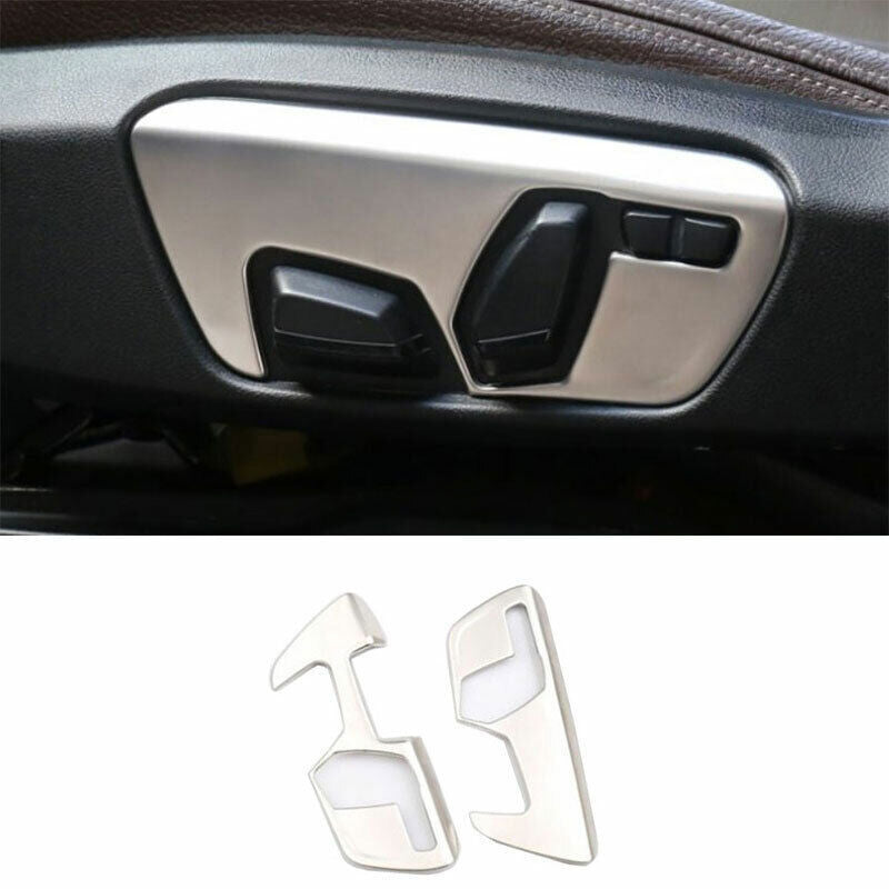 for BMW X1 F48 2016-22 Matte Silver Inner for Seat Button Handle Panel Cover Trim 2P
