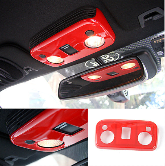 Red Car Roof Reading Lamp Light Cover Trim for Ford for Mustang 2015-2020