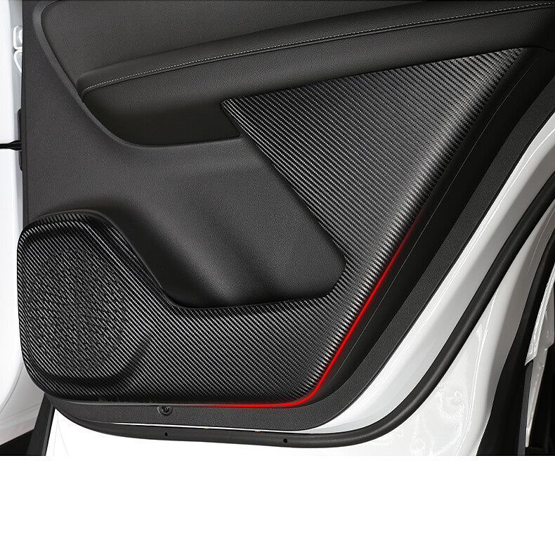 For Chevry Blazer 2019-2022 Carbon fiber Door Anti-Kick Panel Guard cover trim