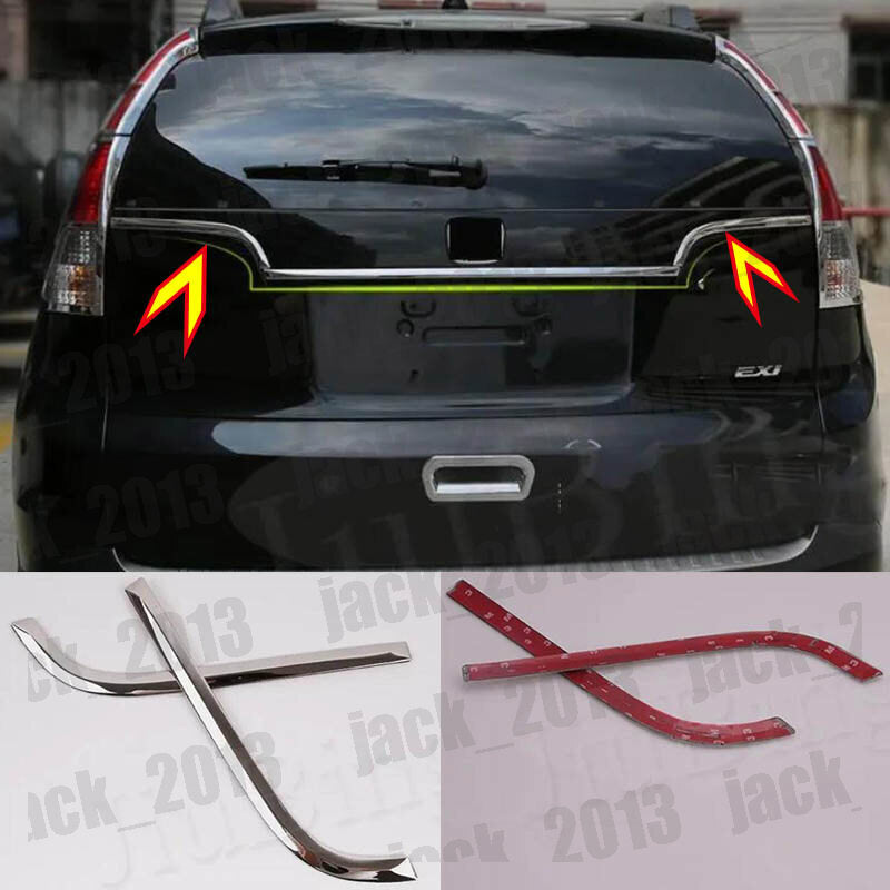 for Honda CRV CR-V 2012-2016 2pcs Stainless Steel Rear Badge Stripe Cover Trim