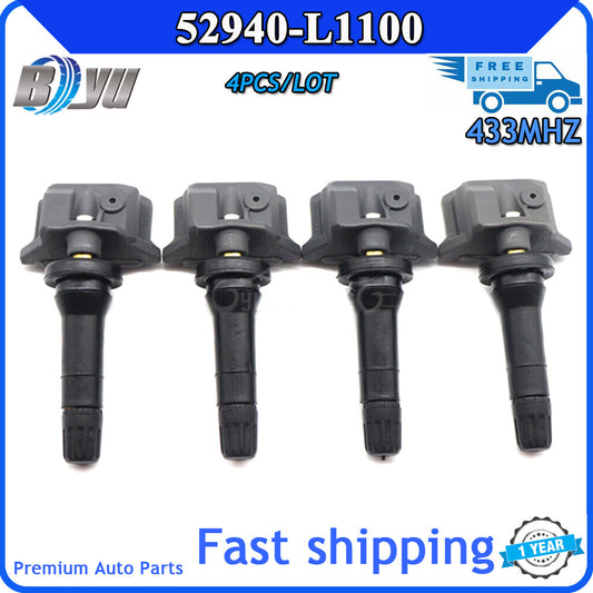 52940-L1100 4x Tire Pressure Monitoring Sensors for Hyundai Sonata, for Kia K5, and Seltos