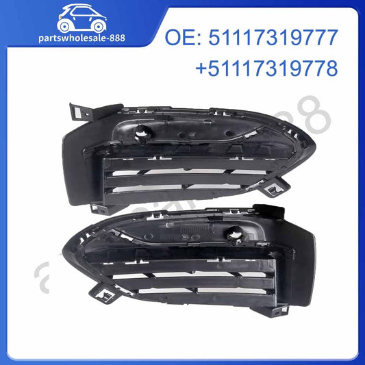 Pair Front Bumper Outer Grille Cover Fit For 2015-19 for BMW X6 F16 W/O Extravagance