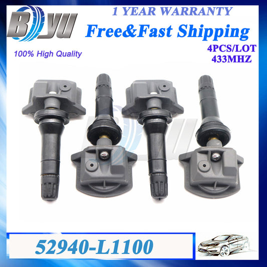 New 4x Tire Pressure Monitor Sensors 52940-L1100 for Hyundai Sonata for Kia Seltos