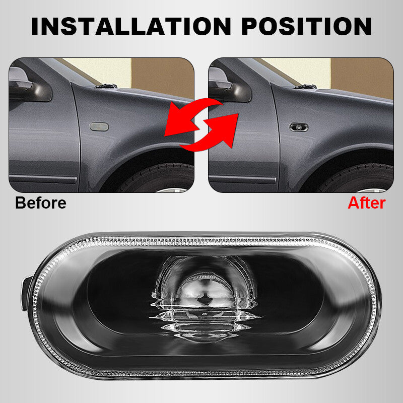 4PCS Smoke Bumper+Fender Side Marker Lights For 1999-2005 for VW for Golf GTi for Jetta Mk4