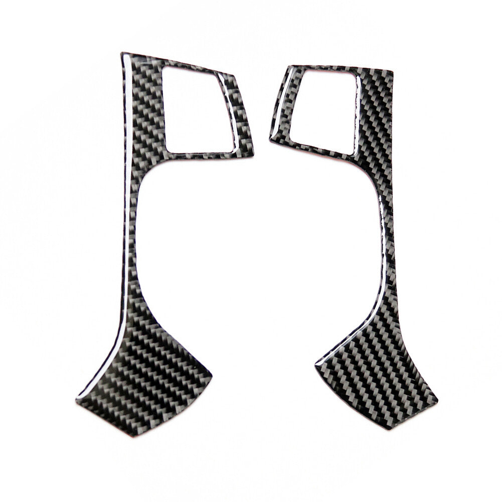 2Pcs Steering Wheel Buttons Panel Trim Carbon Fiber for Dodge Journey 2009-2010