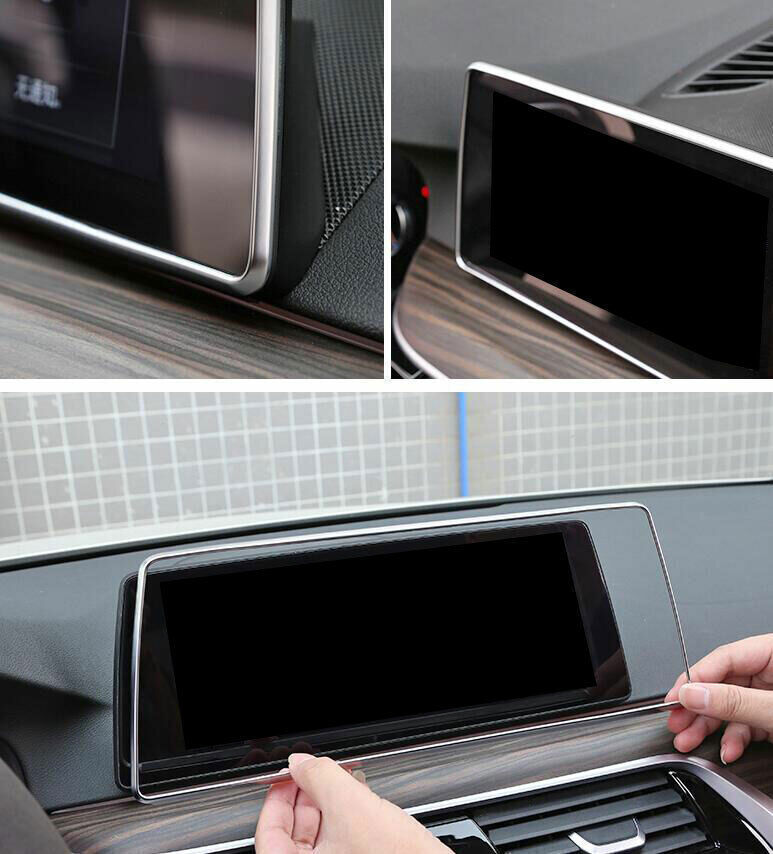 Matte Silver Car Middle Console Navigation Panel Trim For Car for BMW 5 Series 18-22