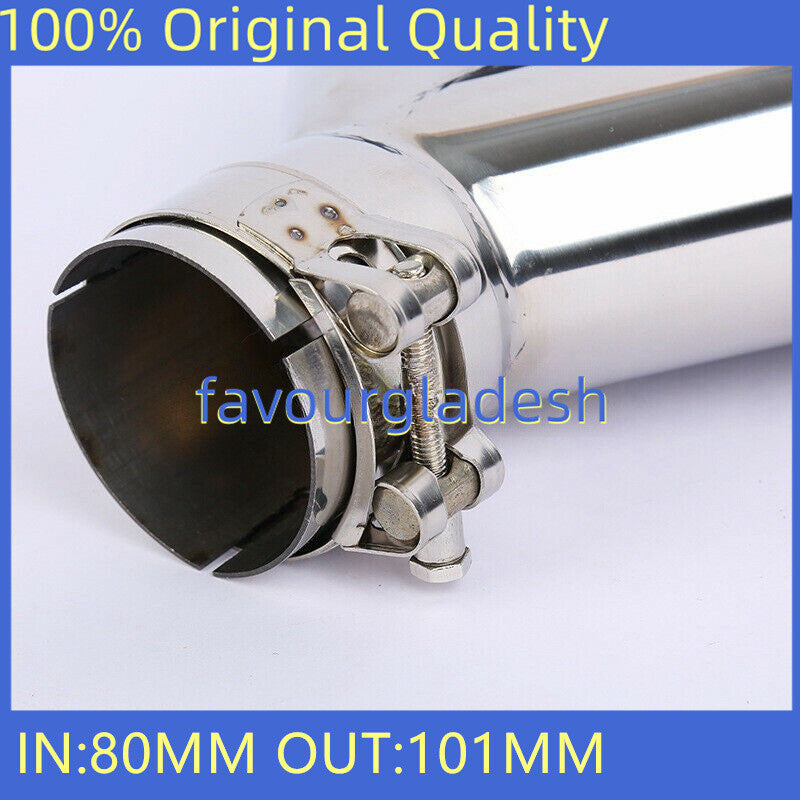 1X Universal Akrapovic Glossy Blue Carbon Fiber Dual Exhaust Tip ID:3.1'' OD:4.0
