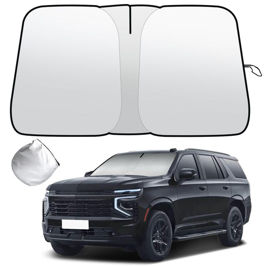 For 2021-2025 for Chevy Tahoe Car Front Windshield Sun Shade Foldable Anti UV Cover