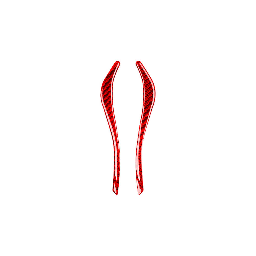 Red Carbon Fiber Steering Wheel Strips Cover Trim for Nissan Rogue 2014-2016