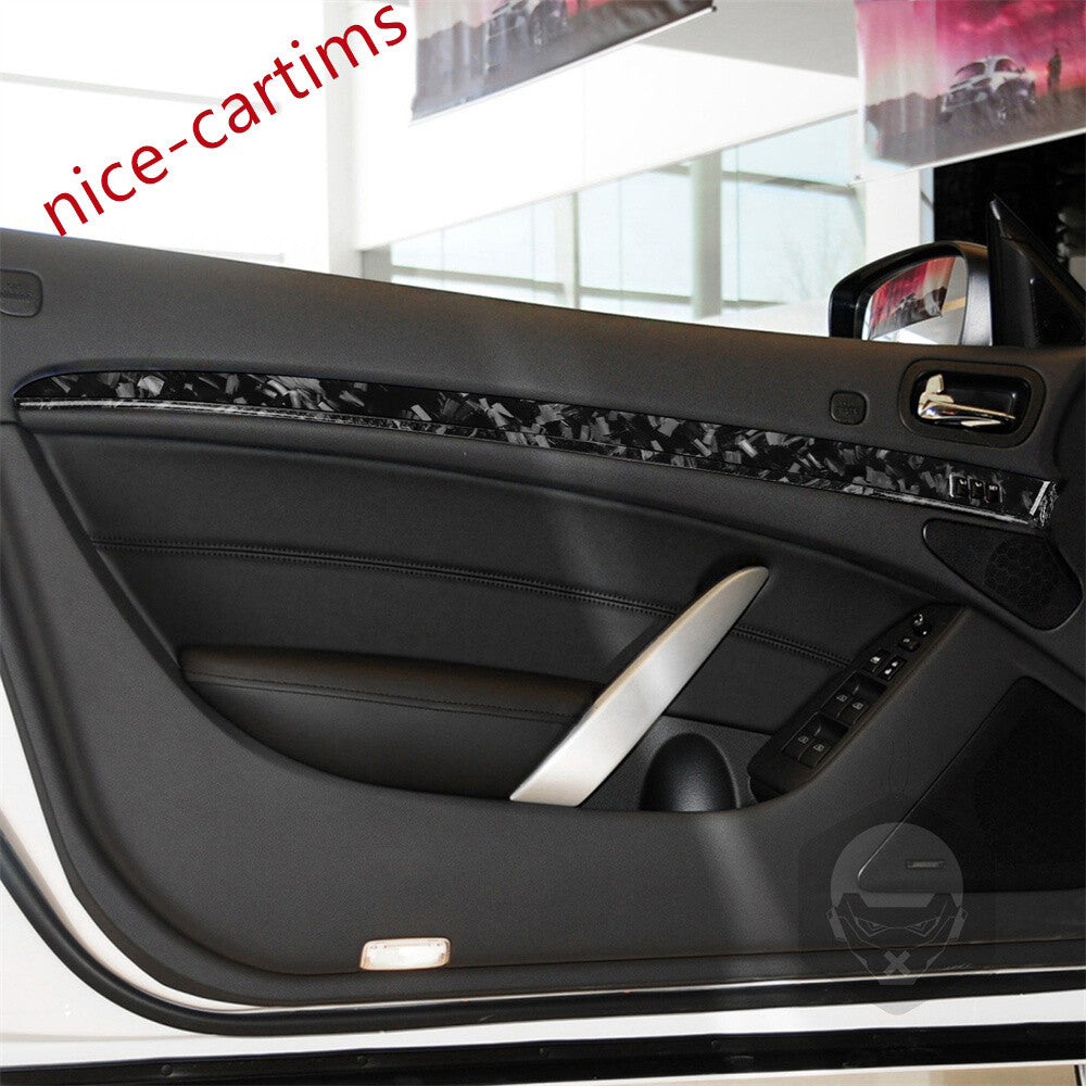 Forged Carbon Interior Door Panel Cover for Infiniti G37 2Door 2010-13 Q60 14-15