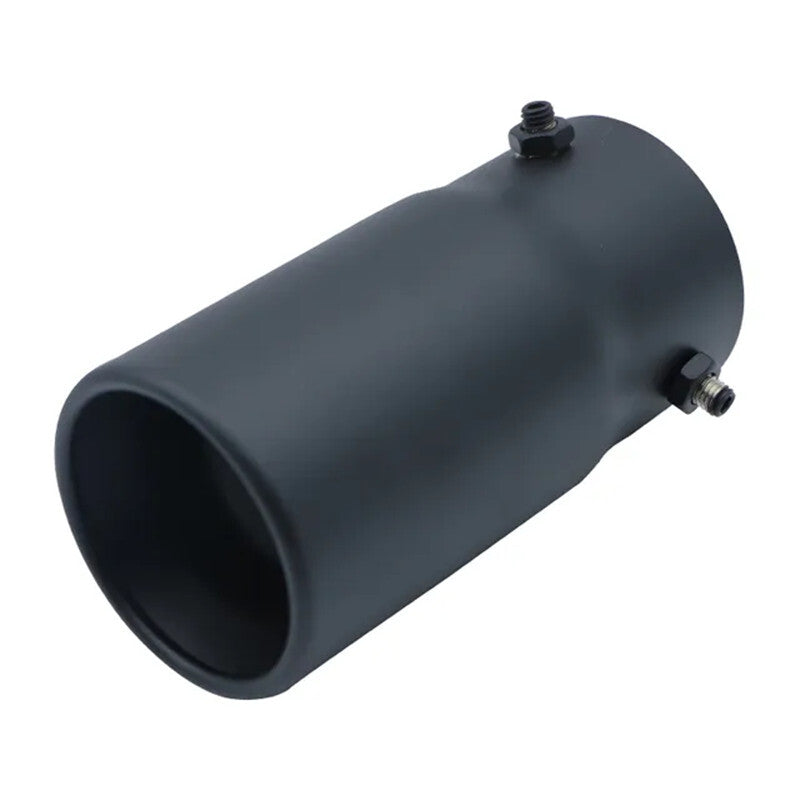 Universa 70mm Inlet Car Exhaust Tail Muffler Tip Stainless Steel Rear Pipe BK