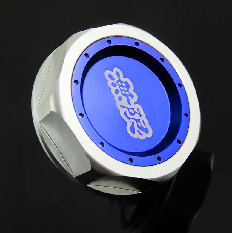 Blue engine oil filler cap for JDM Mugen engines, suitable for Honda for Civic Jazz CR-V for Acura