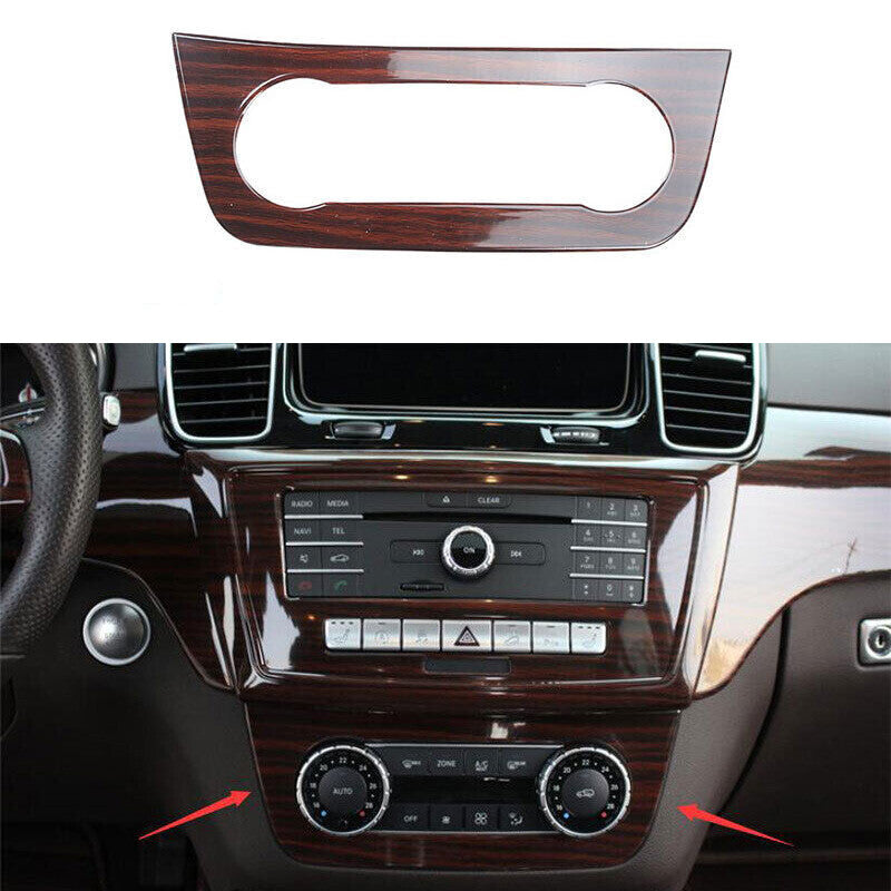 Fit for Benz GL ML 2012-2015 Red Wood Grain Car Console Volume Switch Panel Trim