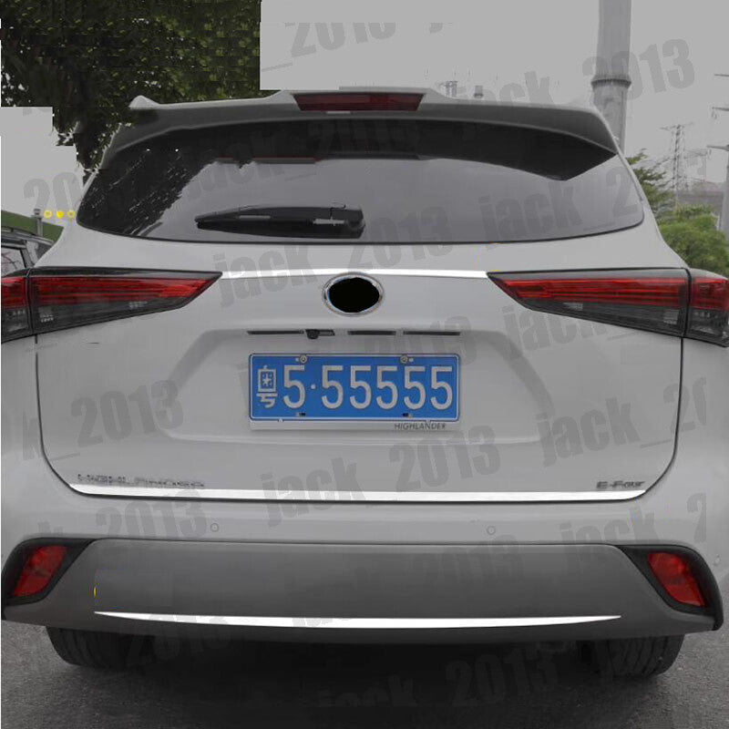 for Toyota Highlander 2020-2023 steel Car Rear Bumper Strip Protector Cover Trim