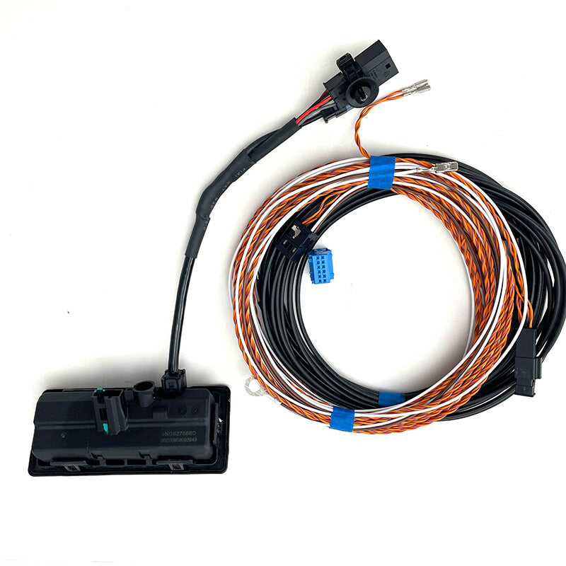 Rear View Trunk Handle Camera with Wiring Harness for VW for Tiguan 5NG 827 566 D
