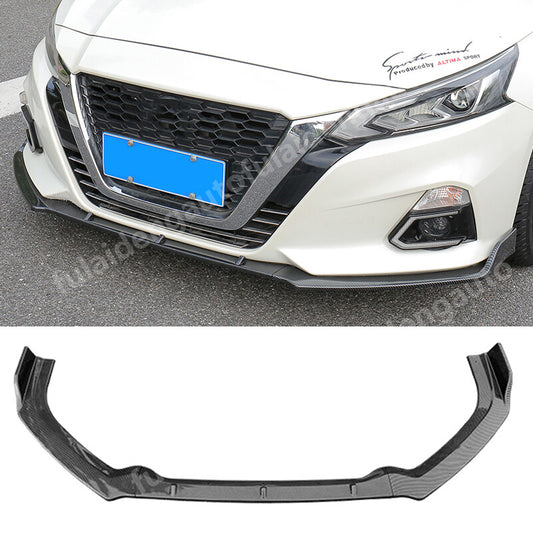 for Nissan Altima 2019-22 Carbon Front Bumper Chin Lip Spoiler Splitter Body Kit