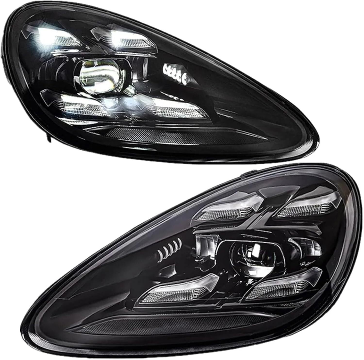 for Porsche for Cayenne 2011-2018 Animation Front Lamps Pair LED Headlight Assembly