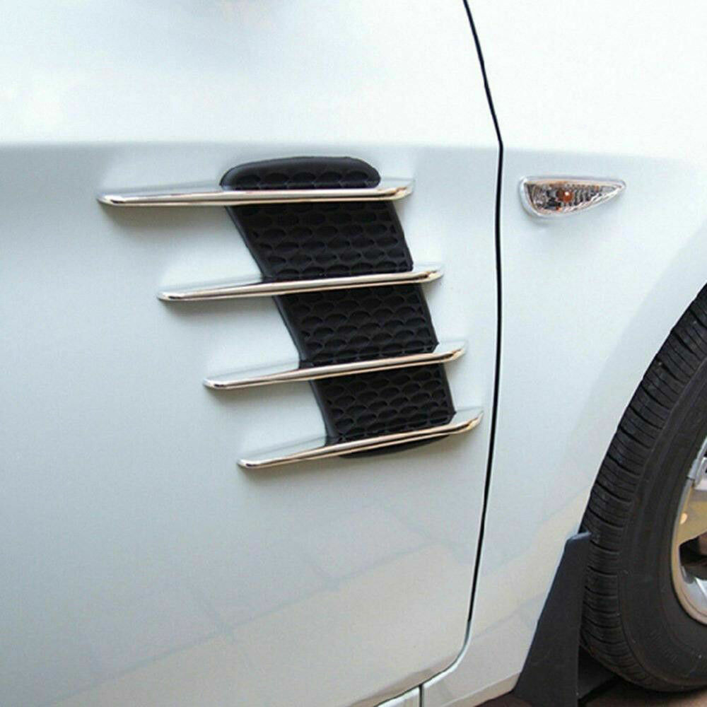 New Universal Car Side Air Flow Vent Fender Hole Cover Intake Grille Duct Decor