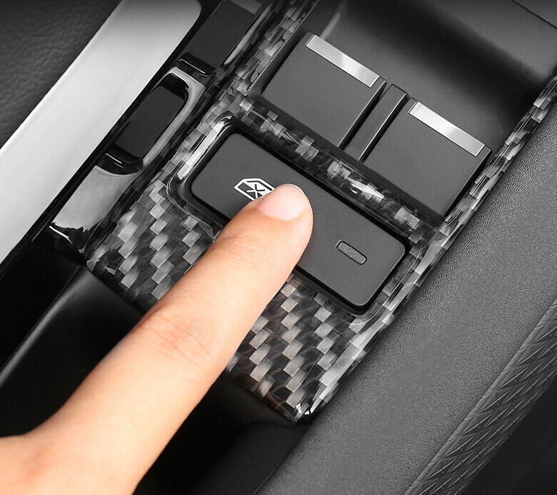 for Range Rover Evoque 20-25 Real Carbon Fiber Window Lift Switch Panel Trim 4X