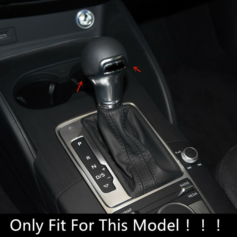 Carbon fiber style gear shift knife protective cover for Audi A3 8V S3 2014-18