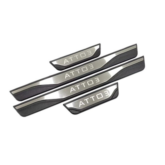 for BYD Atto3 2023 Car Accessories Door Sill Protector Scuff Guard Sticker Trim