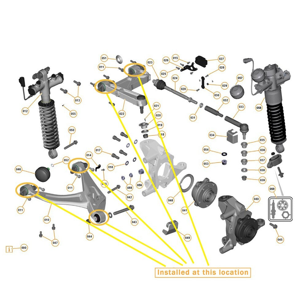 for McLaren full car control arm bushings 12C 625C 650S 675 540C 570 570GT 600