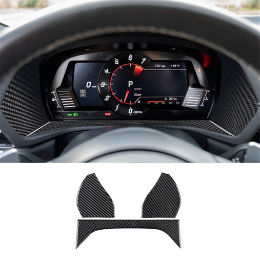 3X Carbon Fiber Speedometer Inner Trim for Toyota Supra A90 2019-2022